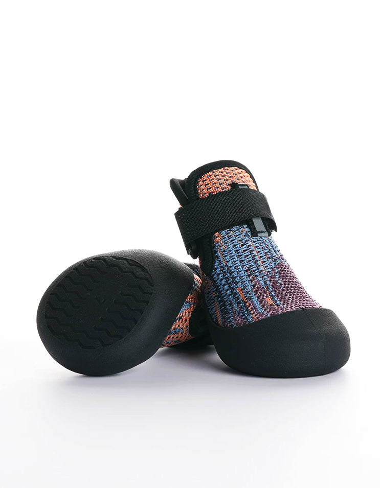 Chisu AirKnit artistic dog shoes in purple with breathable high-density knit fabric and unique pattern