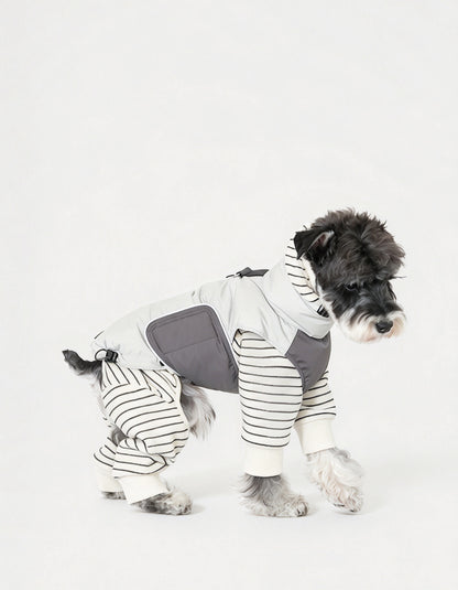 Lightweight, windproof, and easy to put on. This CHISUPET winter dog vest uses ~80% white duck down insulation for comfortable cold-weather walks.