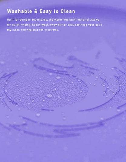 Detailed view of thickened bite zone on dog frisbee for tooth protection and durability