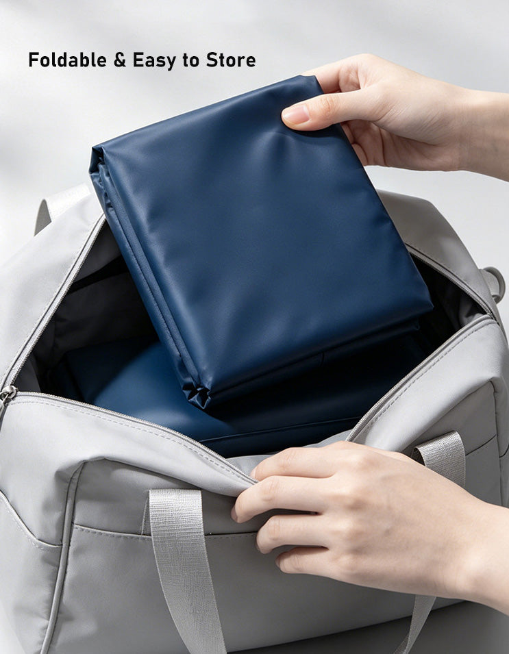 Foldable CHISUPET FloatBuddy™ dog raft packs down into a compact size for convenient storage and travel.