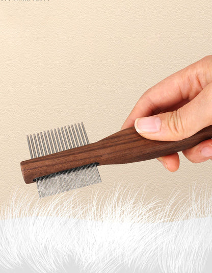 Fine-tooth cat grooming comb for daily brushing, reducing shedding and preventing tangles