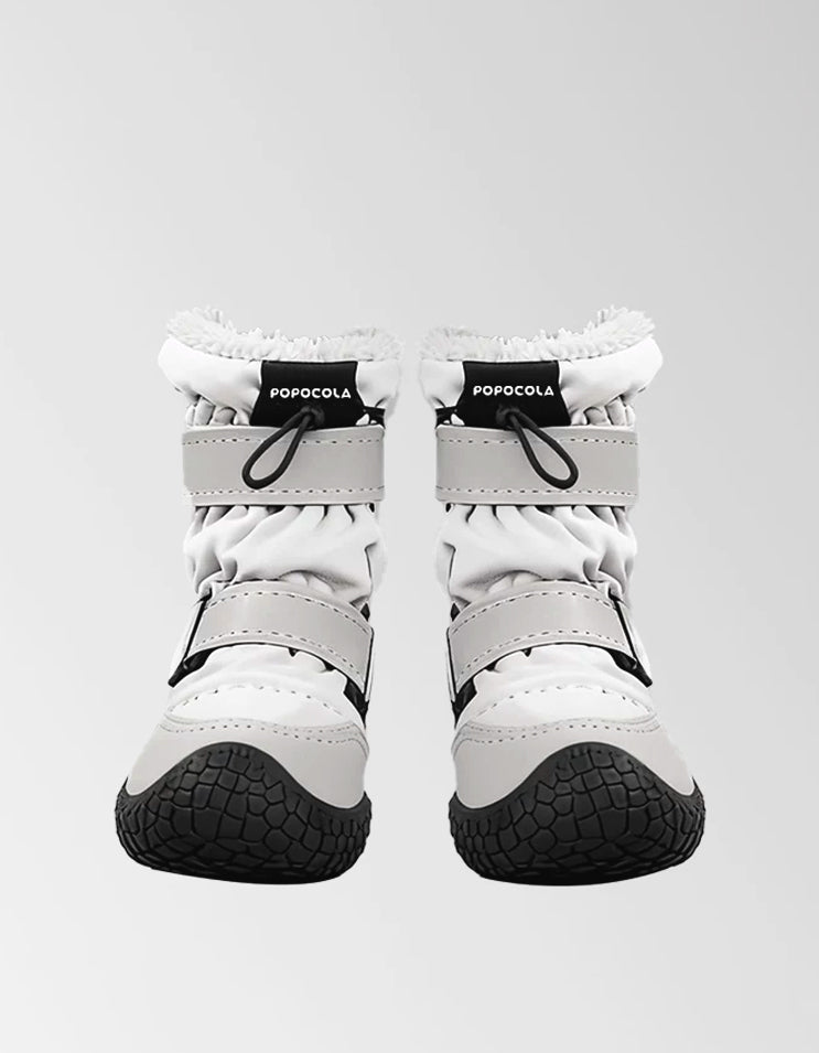 POPOCOLA PolarGuard waterproof long dog snow boots with fleece lining and rubber soles