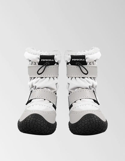 POPOCOLA PolarGuard waterproof long dog snow boots with fleece lining and rubber soles