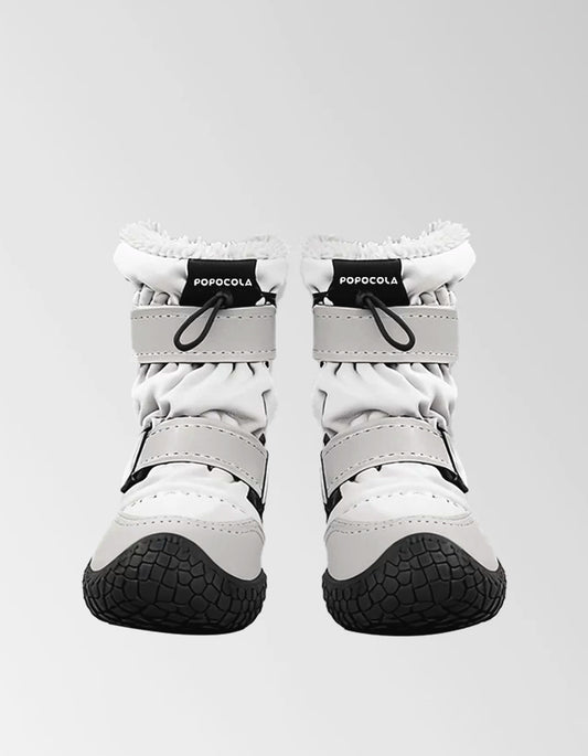 POPOCOLA PolarGuard waterproof long dog snow boots with fleece lining and rubber soles