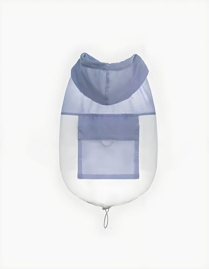 Purple white cooling dog vest with hood, ultra-light breathable fabric for summer protection
